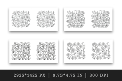 Flowers mug wrap printable sublimation design Product Image 2