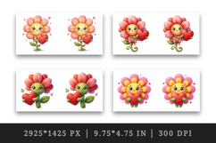 Flowers mug wrap printable sublimation design Product Image 2