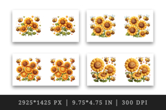 Flowers mug wrap printable sublimation design Product Image 2