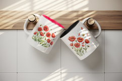 Flowers mug wrap printable sublimation design Product Image 3