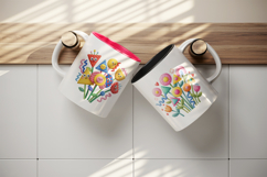 Flowers mug wrap printable sublimation design Product Image 3