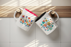 Flowers mug wrap printable sublimation design Product Image 3