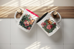 Flowers mug wrap printable sublimation design Product Image 3