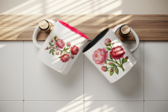 Flowers mug wrap printable sublimation design Product Image 3