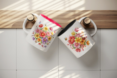 Flowers mug wrap printable sublimation design Product Image 3