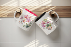 Flowers mug wrap printable sublimation design Product Image 3