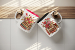 Flowers mug wrap printable sublimation design Product Image 3