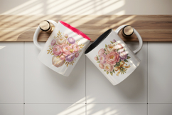 Flowers mug wrap printable sublimation design Product Image 3