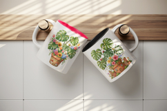 Flowers mug wrap printable sublimation design Product Image 3