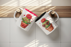 Flowers mug wrap printable sublimation design Product Image 3