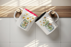 Flowers mug wrap printable sublimation design Product Image 3