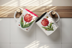 Flowers mug wrap printable sublimation design Product Image 3