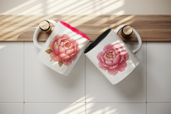 Flowers mug wrap printable sublimation design Product Image 3