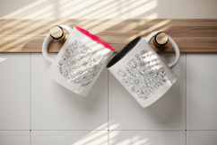 Flowers mug wrap printable sublimation design Product Image 3