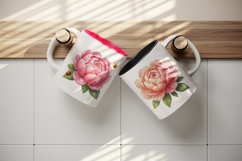 Flowers mug wrap printable sublimation design Product Image 3