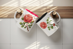 Flowers mug wrap printable sublimation design Product Image 3