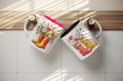 Flowers mug wrap printable sublimation design Product Image 3