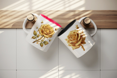 Flowers mug wrap printable sublimation design Product Image 3