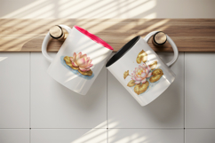 Flowers mug wrap printable sublimation design Product Image 3