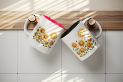 Flowers mug wrap printable sublimation design Product Image 3