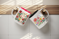 Flowers mug wrap printable sublimation design Product Image 3