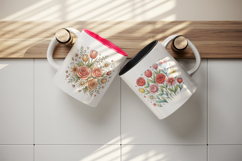 Flowers mug wrap printable sublimation design Product Image 3