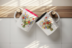 Flowers mug wrap printable sublimation design Product Image 3