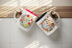 Flowers mug wrap printable sublimation design Product Image 3