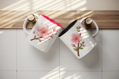 Flowers mug wrap printable sublimation design Product Image 3