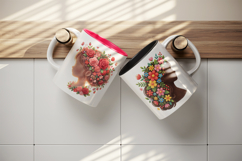 Flowers mug wrap printable sublimation design Product Image 3