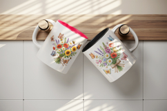 Flowers mug wrap printable sublimation design Product Image 3