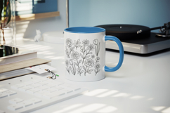 Flowers mug wrap printable sublimation design Product Image 5