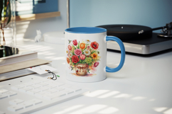 Flowers mug wrap printable sublimation design Product Image 5