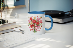 Flowers mug wrap printable sublimation design Product Image 5