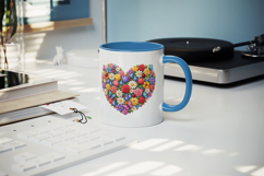 Flowers mug wrap printable sublimation design Product Image 5