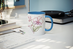 Flowers mug wrap printable sublimation design Product Image 5