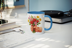 Flowers mug wrap printable sublimation design Product Image 5