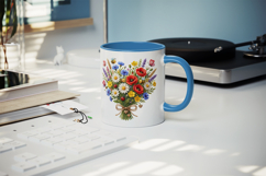 Flowers mug wrap printable sublimation design Product Image 5