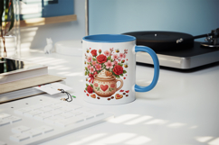 Flowers mug wrap printable sublimation design Product Image 5