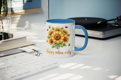 Flowers mug wrap printable sublimation design Product Image 5