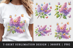 Flowers t-shirt printable sublimation design png Product Image 1