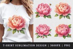 Flowers t-shirt printable sublimation design png Product Image 1