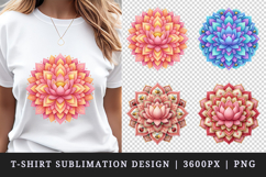 Flowers t-shirt printable sublimation design png Product Image 1