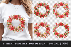 Flowers t-shirt printable sublimation design png Product Image 1