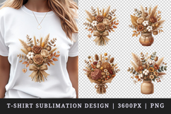 Flowers t-shirt printable sublimation design png Product Image 1