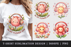 Flowers t-shirt printable sublimation design png Product Image 1