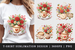 Flowers t-shirt printable sublimation design png Product Image 1