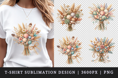 Flowers t-shirt printable sublimation design png Product Image 1
