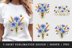 Flowers t-shirt printable sublimation design png Product Image 1