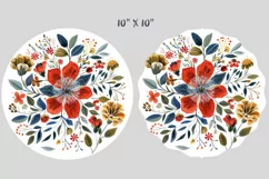 Flowers Wind Spinner, Door Hanger Png, Keychain Png, Car Coaster